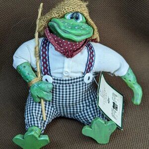 RUSS The Country Folks Tadpole Sitting Frog Bean With Tag MISSING FISH